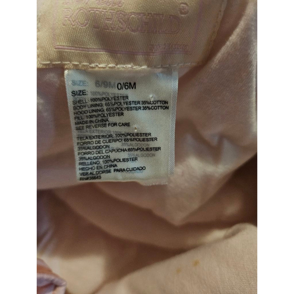 Rothschild Puffer Bunting Snowsuit Size 0-6 Months Pink Ice New - Picture 4 of 11